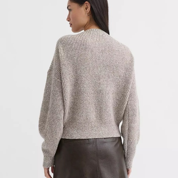 Loft Angled Ribbed V-Neck Sweater - Picture 3 of 5